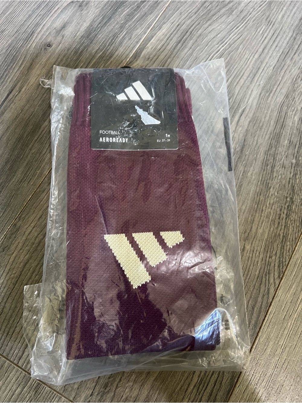 adidas Men’s Maroon Football Socks with White Logo